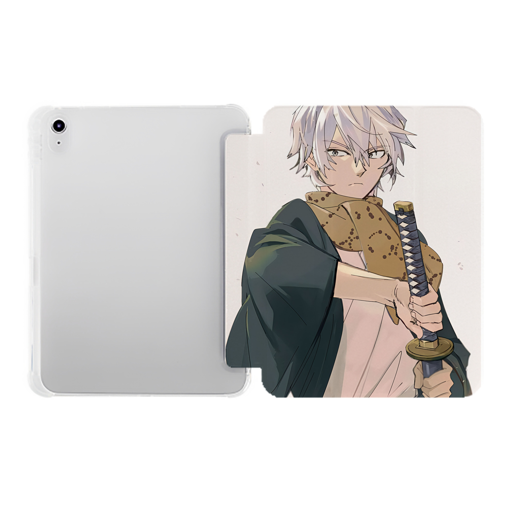 （画像用） 文豪ストレイドッグス Bungo Stray Dogs IPad ケース ペン収納付き 三つ折りスタンド PUレザー×シリコン 対応機種9.5/10.5/10.9インチ